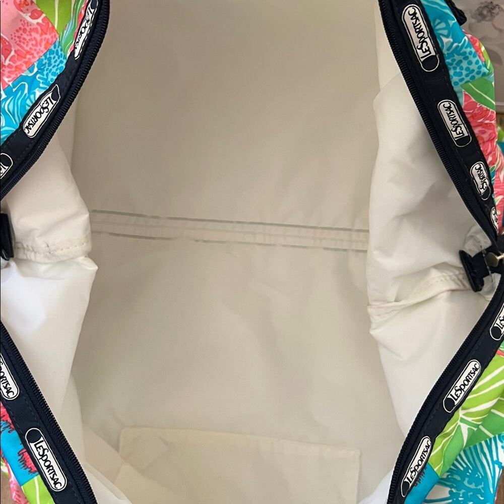 LeSportSac x Lilly Pulitzer Weekender Duffle Bag in Purrrfect Patch - Picture 10 of 15